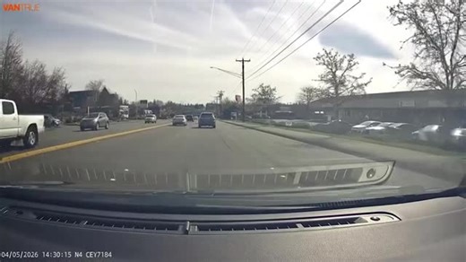 Moment driver clips car before crashing into power pole causing fiery explosion