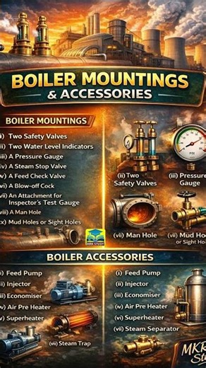 Boiler Mountings and Boiler Accessories | Types, Functions & Difference | Power Plant Engineering