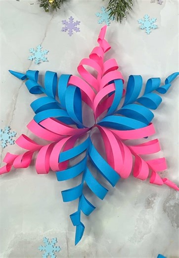 Easy 3D Paper Snowflake Craft