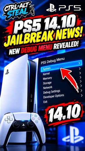 PS5 14.10 JAILBREAK HACKED! BUG REVEALS DEBUG MENU! 🔥