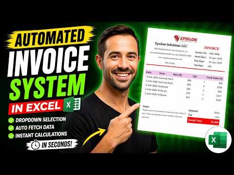 Create an Automated Invoice in Excel (No Manual Work!)
