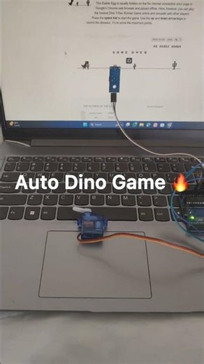 Arduino Auto Dino Game with LDR Sensor🦖|Chrome Dino Game Hack #shorts #arduino #DIY #arduinoprojects
