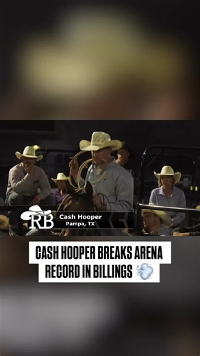Cash Hooper went 7.0 to set the arena tie-down record at Rodeo Billings 💨 Hooper is looking to make a big charge up the standings as he sits 30th in the world standings. But a win at Billings, which Hooper is now in line to earn, could propel him closer to the bubble.