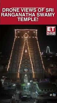Vaikuntha Ekadashi Begins: Drone Captures Sri Ranganatha Swamy Temple Decorations | #shorts