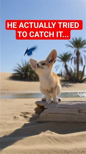 Fox tries to catch butterfly and fails #animals #shorts #funny