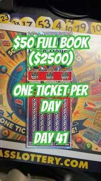 Day 41 - $50 Full Book, 1Ticket Per Day #stw25 #lottery #scratch #lotterytickets #fullbook #money