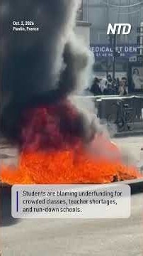 French Riot Police Clash With Students as High School Protests Continue