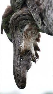 Rock Python Caught A Steppe Buzzard