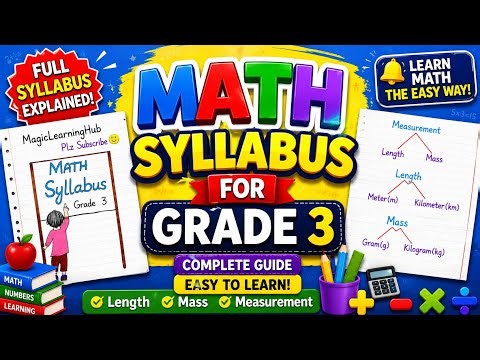 Math Syllabus for Grade 3 | Complete Guide 2026 📚 I Complete Guide & Easy Explanation I for Beginner