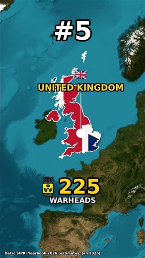 Every Country with Nuclear Weapons, Ranked ☢️ #shorts