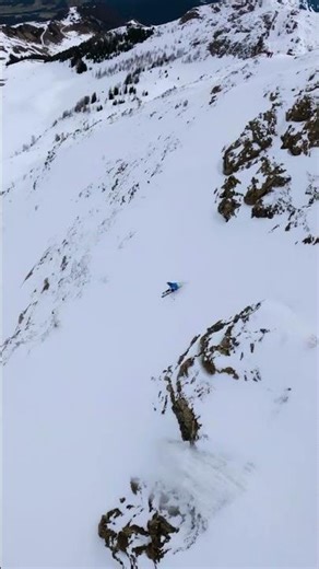 Is this a jump or a flight? Kristofer Turdell at the 2024 Fieberbrunn Pro off the Eagle Cliff 🦅