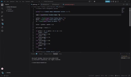 #python #github #vscode #studentproject #artificialintelligence #machinelearning #btech #codingjourney #programming #learningbydoing #studentdeveloper | Siva Kasi Reddy Mule