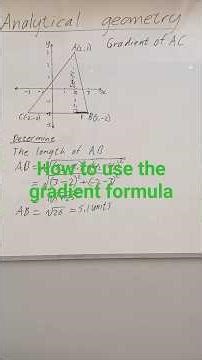How to use the gradient formula