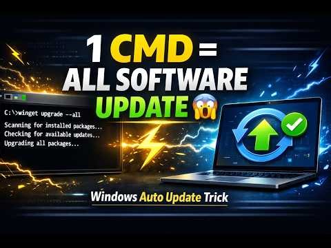 How to Update All Software Using CMD in Windows 11 | One Command Trick 🔥