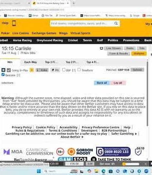 Tuesday 11th August. Pre Race Horse Racing Markets