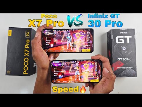 Infinix GT 30 pro vs poco x7 pro speed test and comparison all features