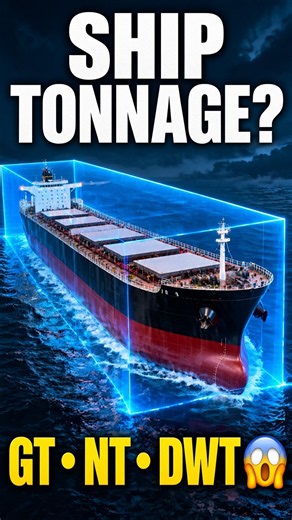 What Is Ship TONNAGE? GT vs NT vs DWT😱 #Shorts