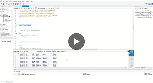 Practiced SQL on E-Commerce Dataset with Basic Functions | Sapna Kaur posted on the topic | LinkedIn