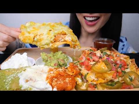 NACHOS + ENCHILADAS + FLAUTAS (ASMR EATING SOUNDS) NO TALKING | SAS-ASMR