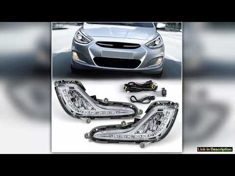For Hyundai Accent 2012 2013 2014 2015 2016 2017 DRL LED Daytime Running Light Fog Lamp Car Auto