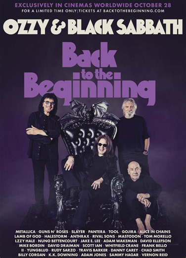 Ozzy & Black Sabbath: Back To The Beginning — Worldwide Cinema Release 28 Oct 2026
