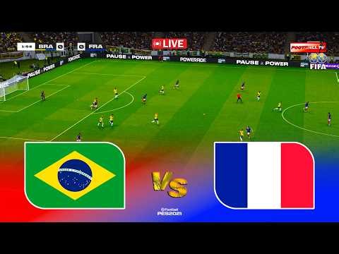 🔴BRAZIL vs FRANCE - International Friendly 2026 | Pes 21 Gameplay Simulation