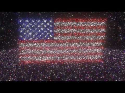 American Flag Patriotic Fourth Of July Holiday Sparkling Star Lights 4K Video Effects HD Background
