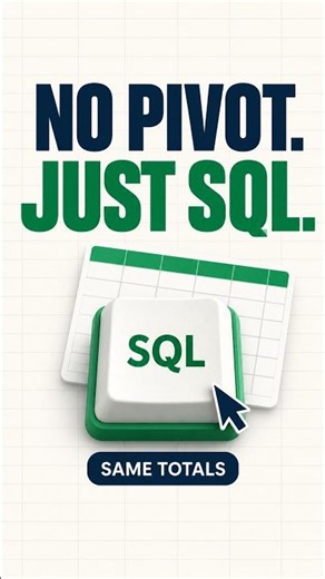 Same Excel Report. Just 3 Lines of SQL.