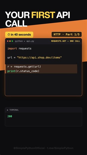 Your FIRST API call