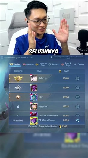 Update MMR Selena Road To Global 🔥 #shorts