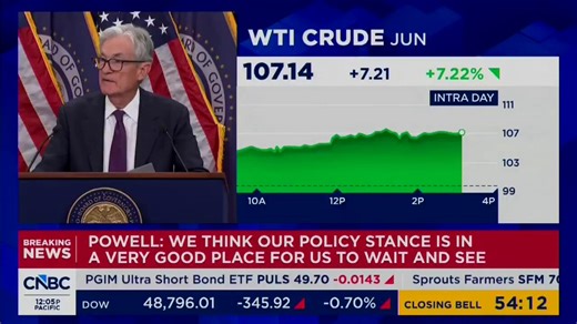 BREAKING: In a stunning moment, Fed Chair Jerome Powell just directly warned that the Trump induced rise in gas prices could cripple our economy. Wow.