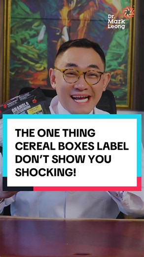 STOP trusting the front of the cereal box. Watch the video before you buy your next box. #DrMarkLeong #Health #cereal #wellness #FoodLabels