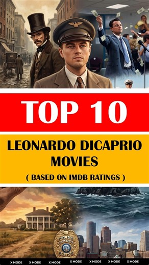 Top 10 Leonardo Dicaprio Movies 🔥🔥 #leonardodicaprio #dicaprio #dicapriofilms #films #movies
