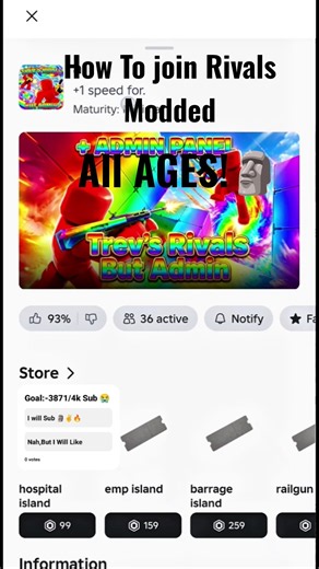 Here's How To Play The Rivals Modded After Ban🤫!!(100%Working New Trick)(No Age Restriction)#roblox
