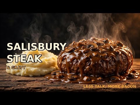 Homemade Salisbury Steak and Mushroom Gravy | Easy Skillet Dinner