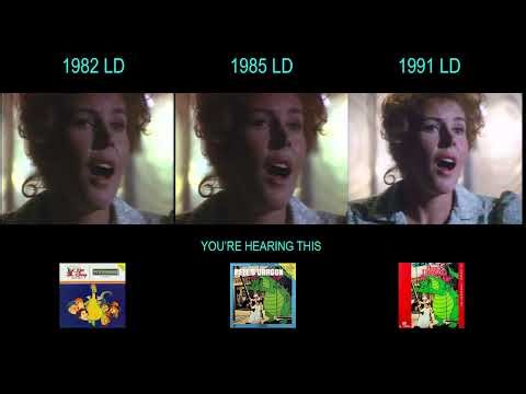 Pete's Dragon Candle on the Water Laserdisc video audio comparison