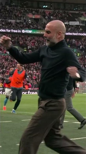 A happy Pep Guardiola 😁