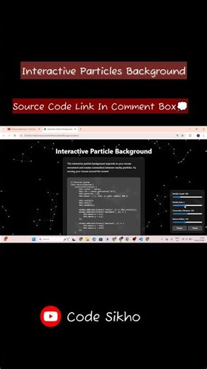Responsive Particle Effects Everyone Wants #frontend #webdesign #animation