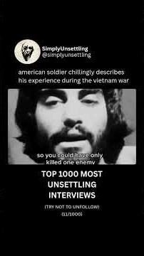 Vietnam War Soldier’s Chilling Interview ✨ #criminalpsychology