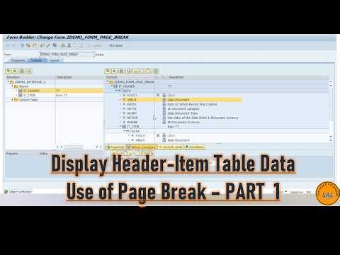 6.Display Header-Item Table Data | Page Break in SAP Adobe Form - PART 1 | Step-by-Step Tutorial