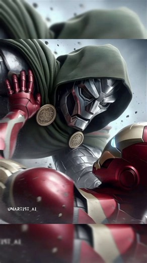 Doctor Doom vs Iron Man 🔥 Who Will Win? 😈⚡ #Shorts #mcu #viral