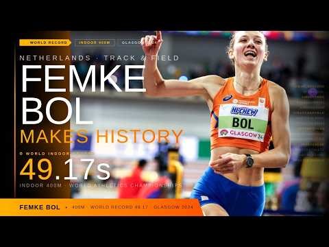 Femke Bol sets new world record 49.17 | Indoor Worlds Glasgow 2024
