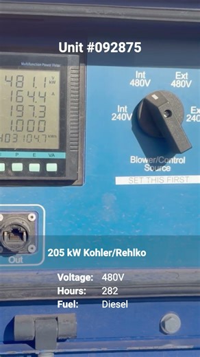205kW Kohler Rehlko Diesel Generator | Load Bank Test | Generator Source
