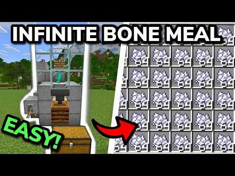 SUPER SIMPLE BONE MEAL FARM TUTORIAL in Minecraft Bedrock (MCPE/Xbox/PS/Switch/PC)