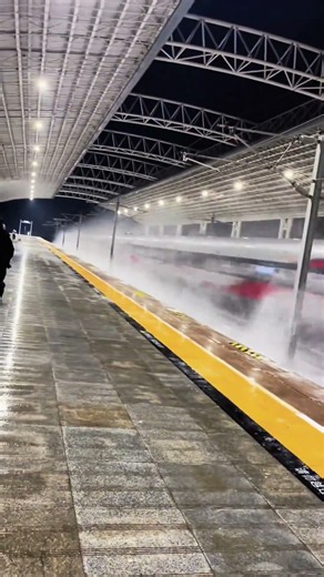High-Speed Train Speeding Through Heavy Snow in China#chinatravel