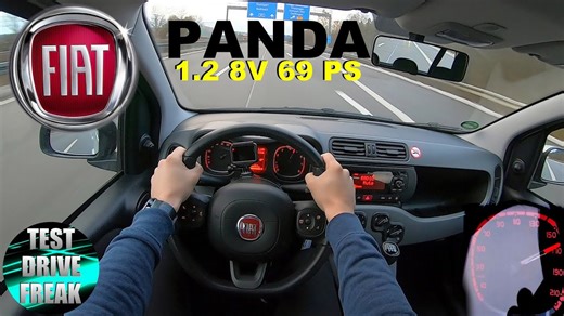 2020 Fiat Panda 1.2 8V 69 PS top speed autobahn drive POV