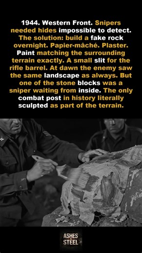 Snipers hid inside fake rocks they built overnight