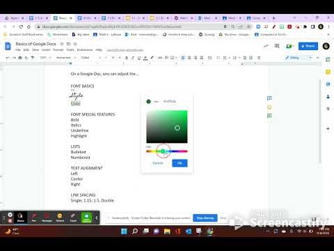 Basics of Google Docs - Video Lesson