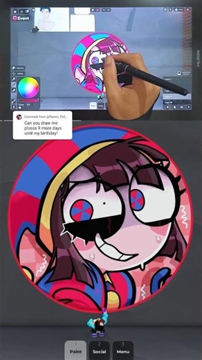 Time to draw your pfp on roblox spray paint! Who next? #roblox #art #drawing… (‪@Pomni_Th3J3st3r‬)