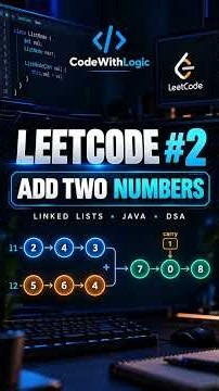 LeetCode #2: Add Two Numbers in Java 🔥 | Linked List Explained #shorts #dsa #java #LeetCode #java